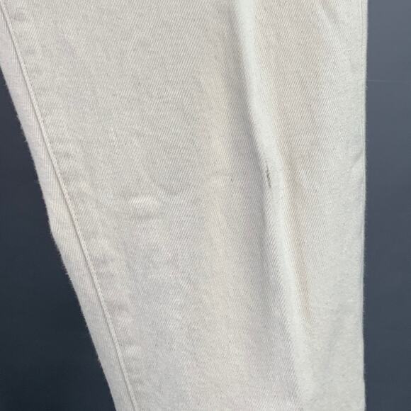 SID MASHBURN Size 32 Cream Twill Cotton Slim Tapered Button Fly Jeans - Picture 3 of 6